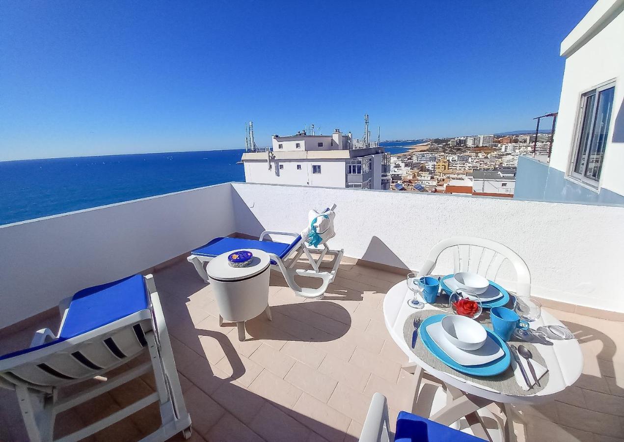 Mira Atlântico 13- Terraço Com Vista Mar e Cidade, Wifi, 80mt Praia Quarteira Extérieur photo