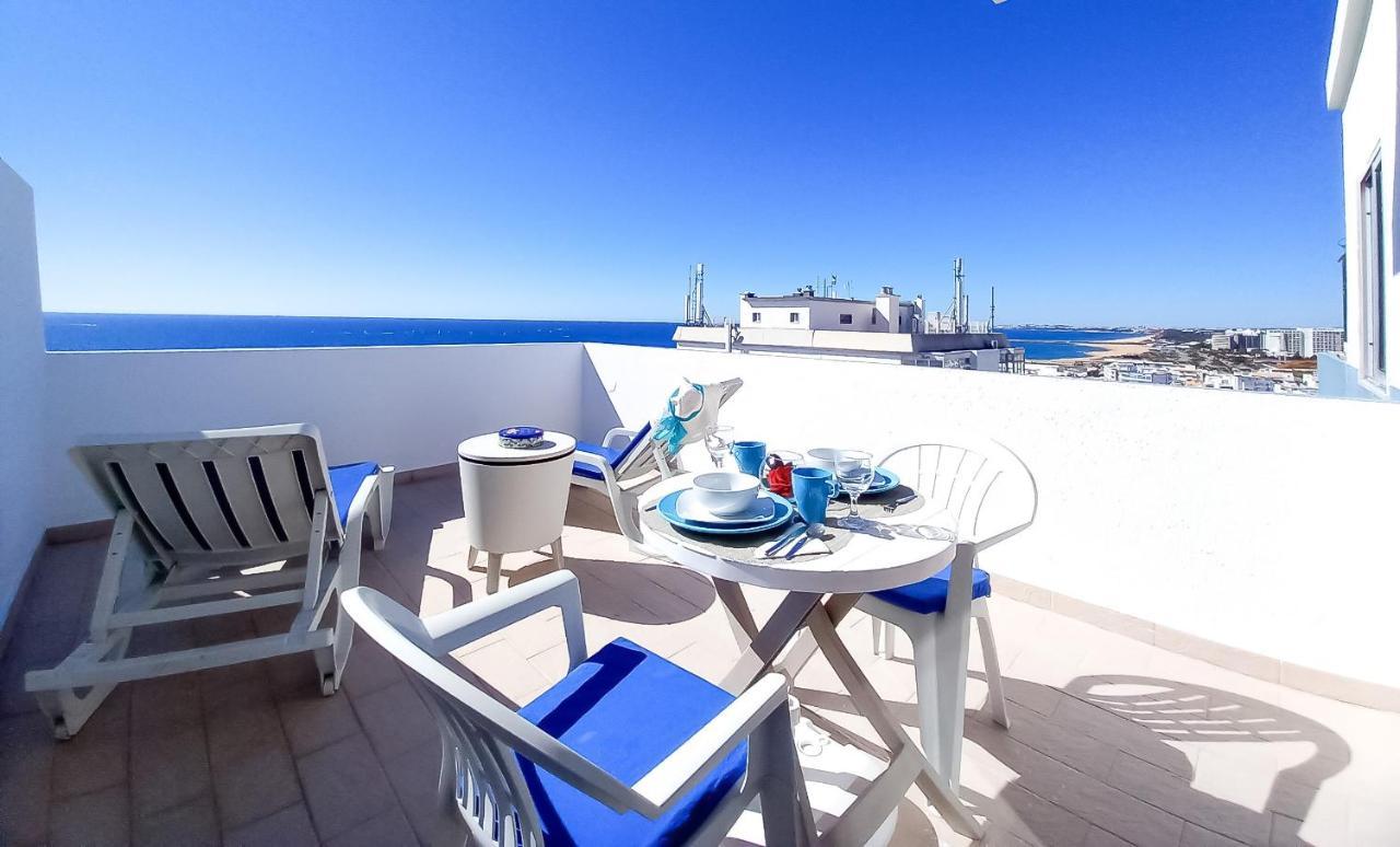 Mira Atlântico 13- Terraço Com Vista Mar e Cidade, Wifi, 80mt Praia Quarteira Extérieur photo