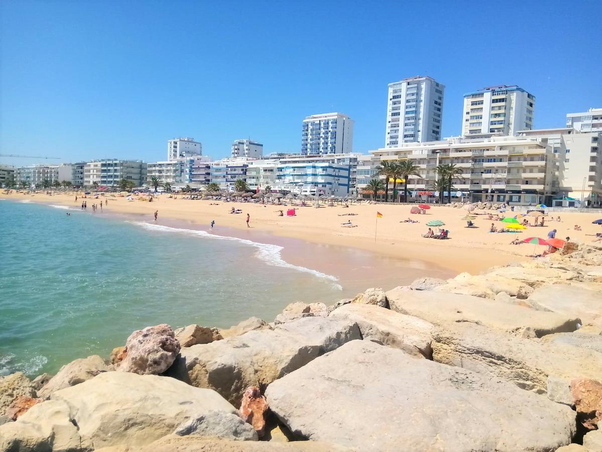 Mira Atlântico 13- Terraço Com Vista Mar e Cidade, Wifi, 80mt Praia Quarteira Extérieur photo