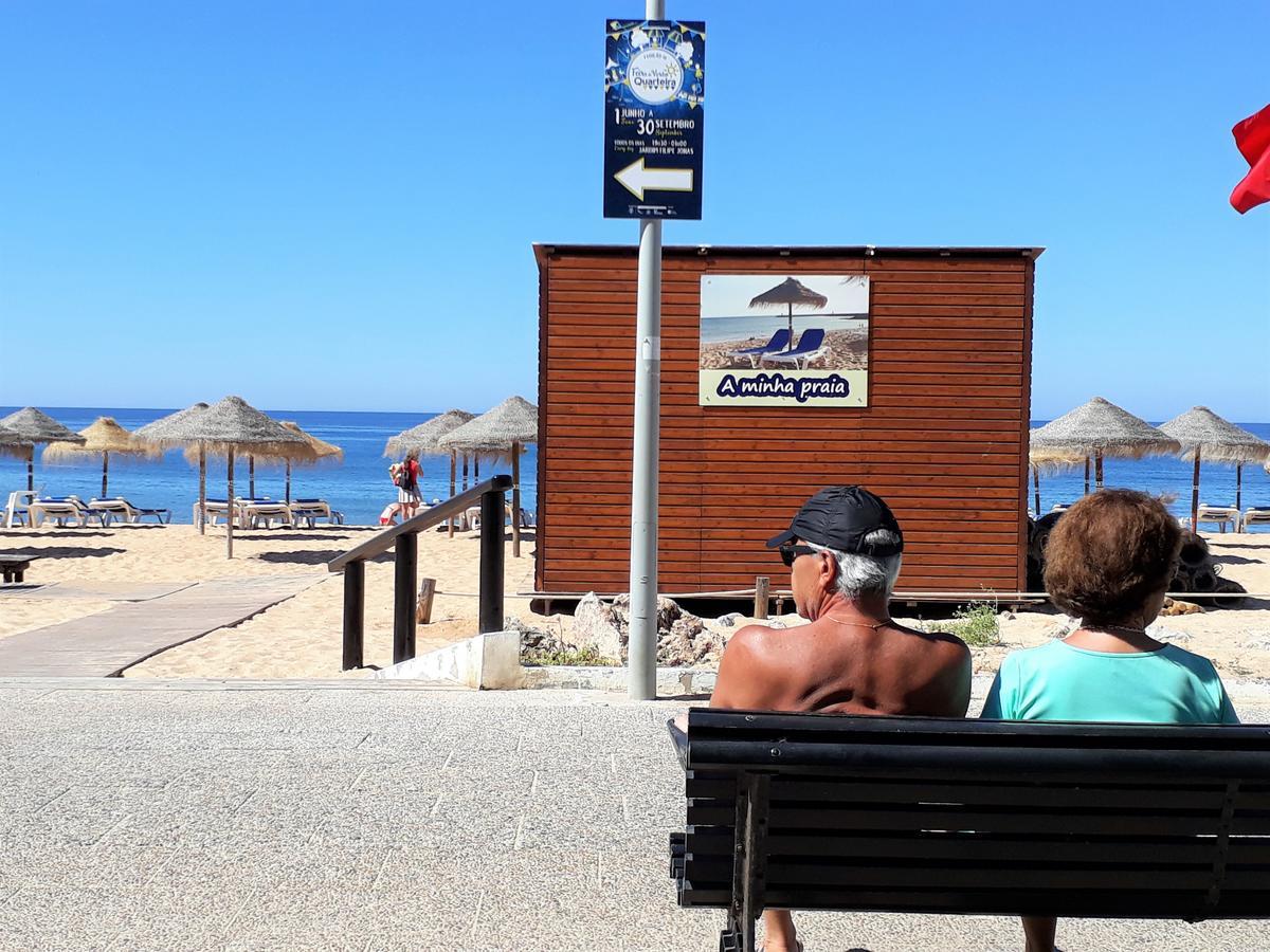 Mira Atlântico 13- Terraço Com Vista Mar e Cidade, Wifi, 80mt Praia Quarteira Extérieur photo